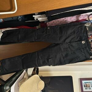 VIP jeans black tie bottoms